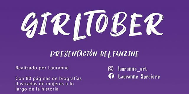 Presentación del fanzine Girltober en la librería El Armadillo Ilustrado de Zaragoza